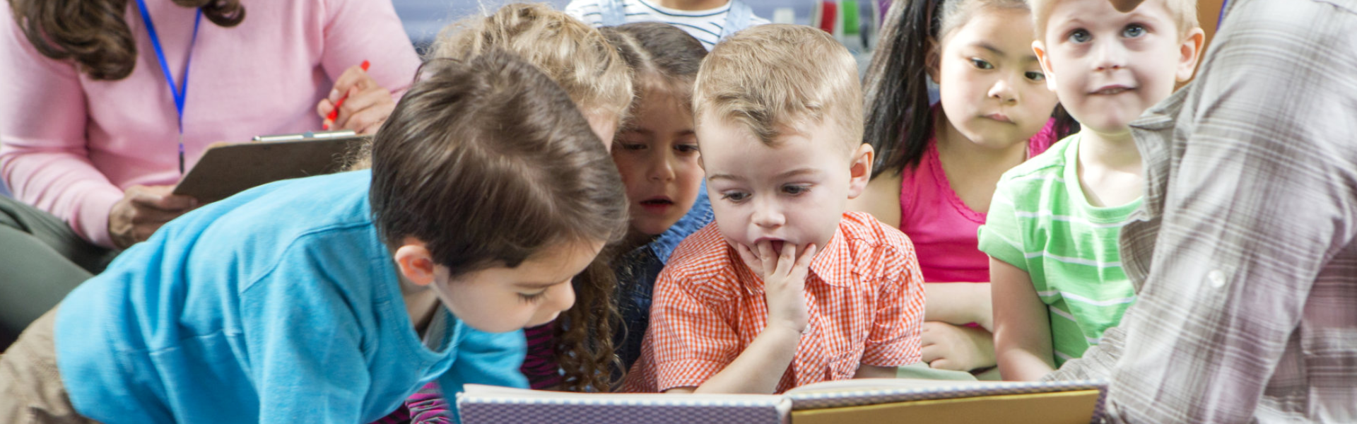 kids reading a book